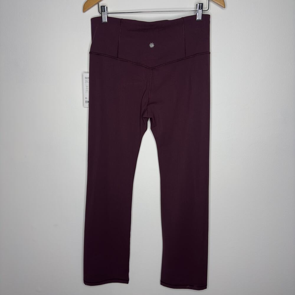 Athleta Elation Straight Leg Pant Plum Purple Yoga Pants Size Large NWT - Picture 4 of 16